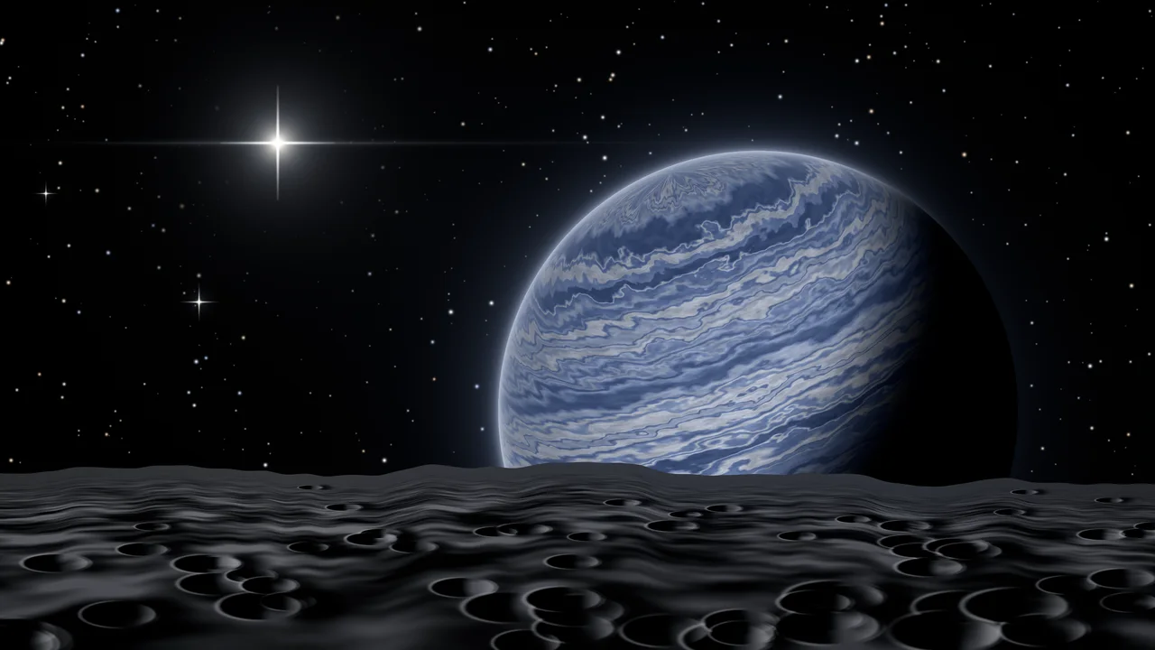 Navy Planet Rise desktop wallpaper in 4K