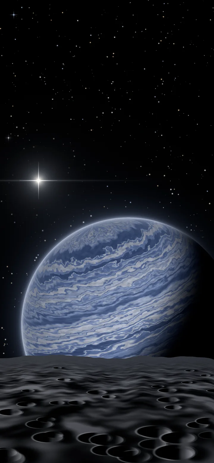 Navy Planet Rise wallpaper for iPhone and Android