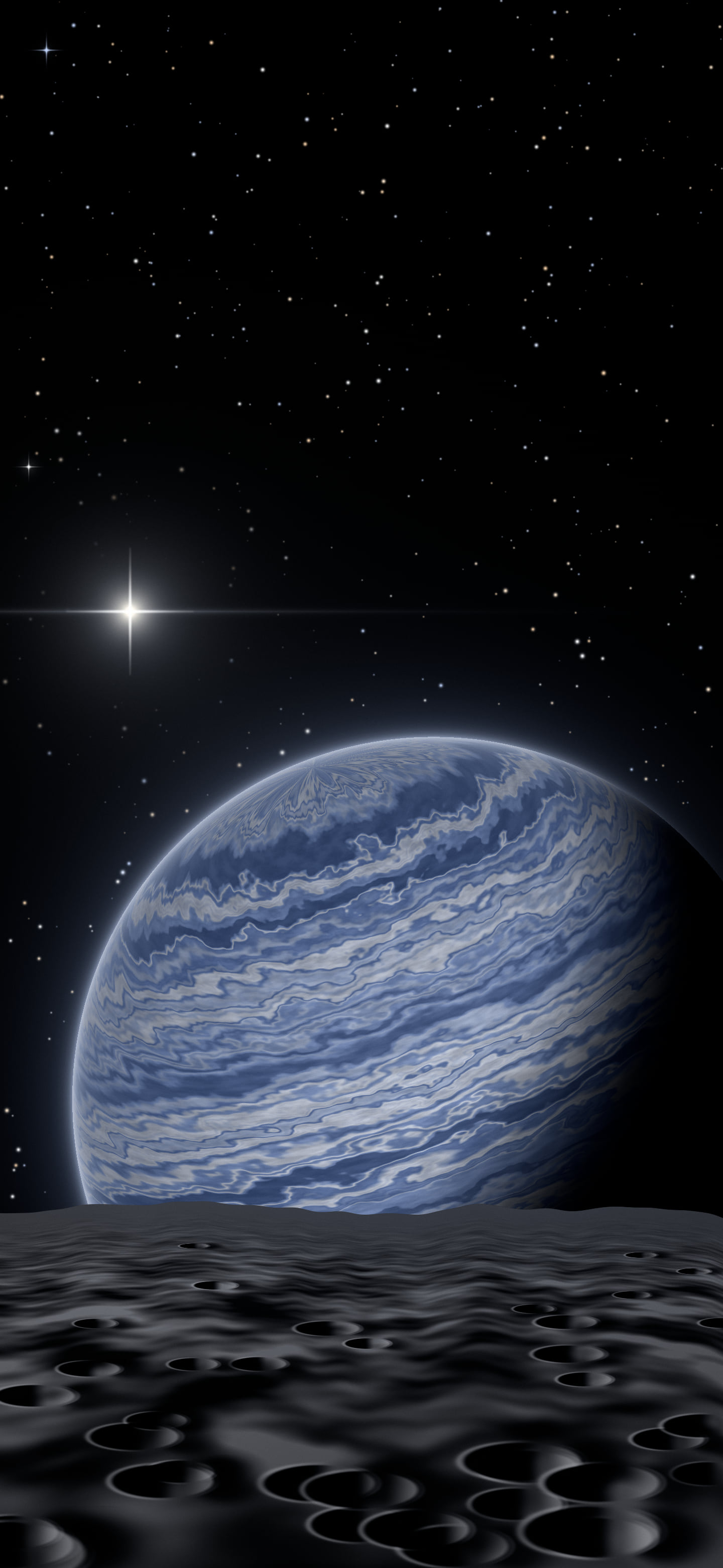 Navy Planet Rise wallpaper for iPhone and Android