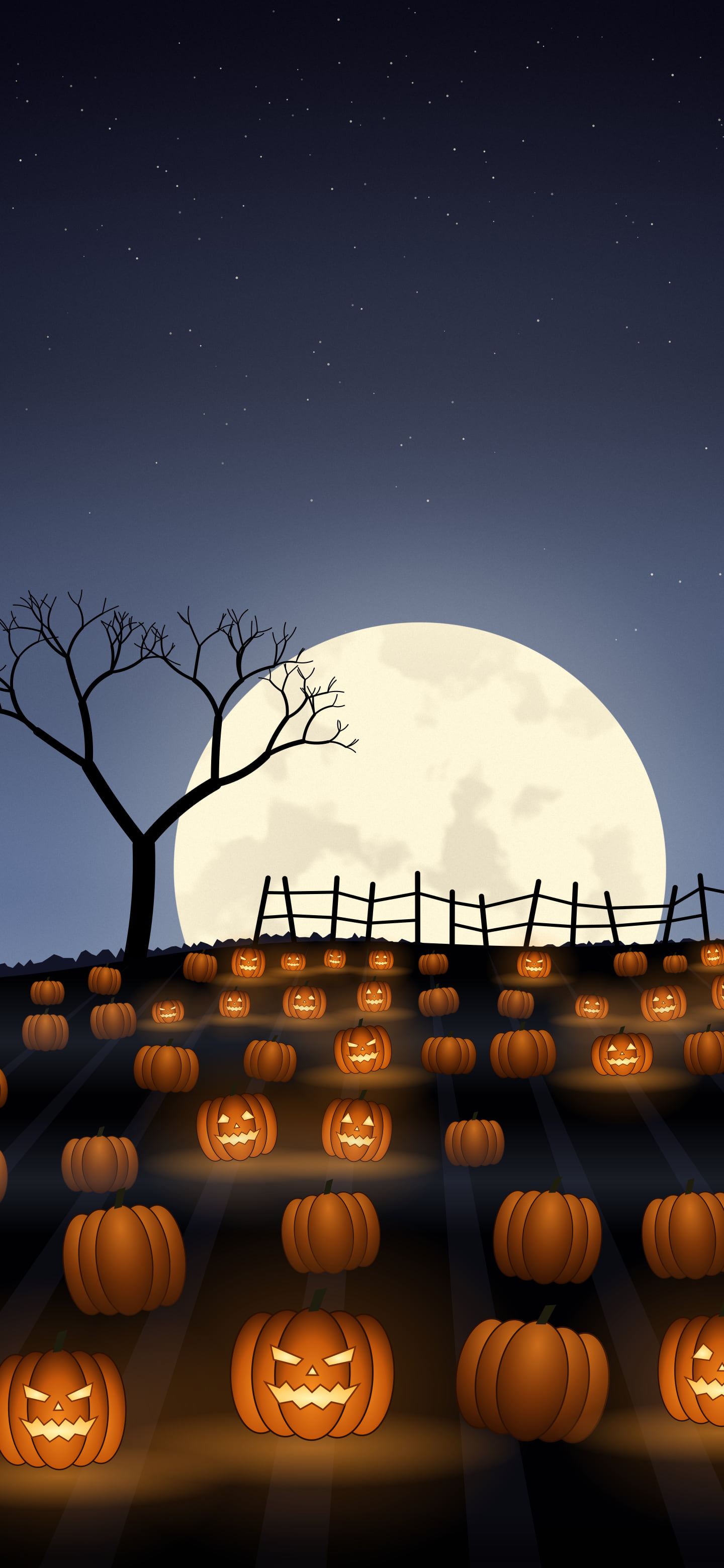 Navy Pumpkin Patch wallpaper for iPhone and Android