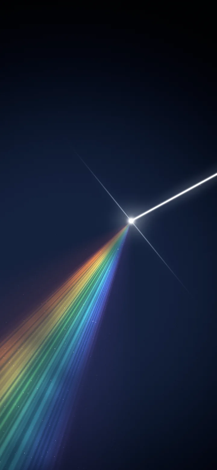 Navy Rainbow Light Beam wallpaper for iPhone and Android