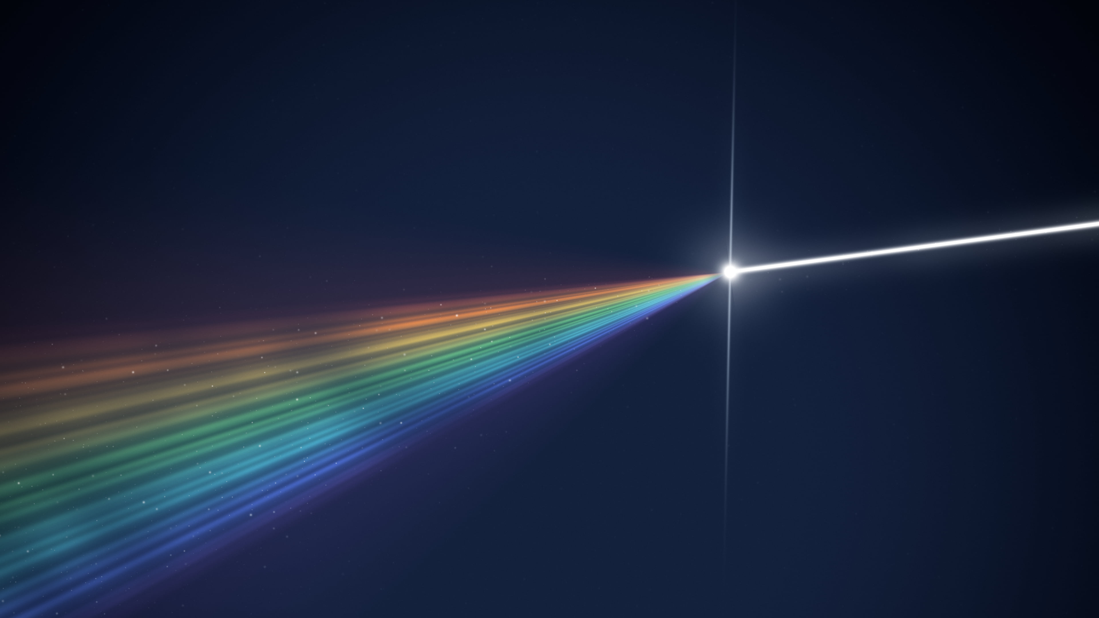 Navy Rainbow Light Beam desktop wallpaper in 4K