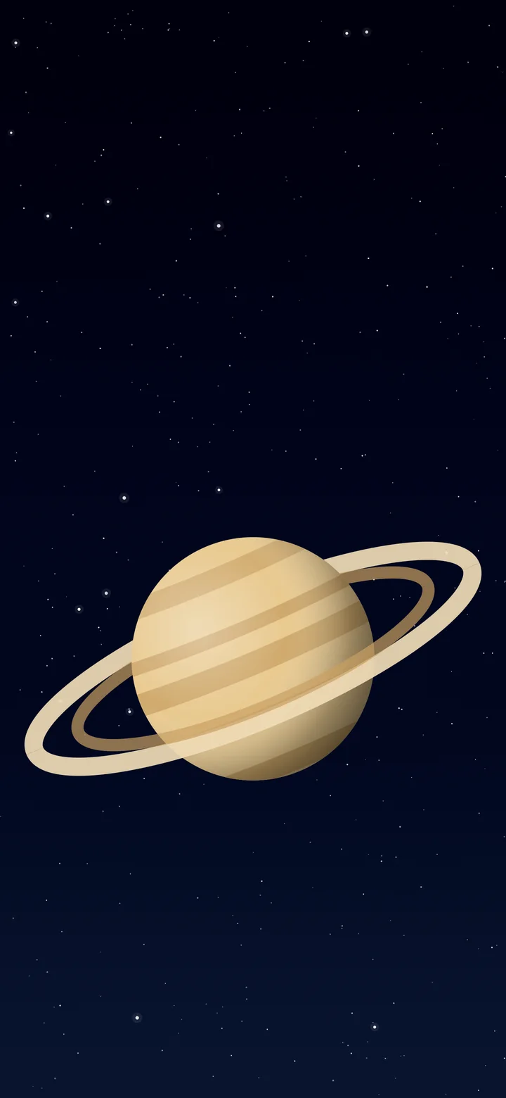 Navy Ringed Planet wallpaper for iPhone and Android