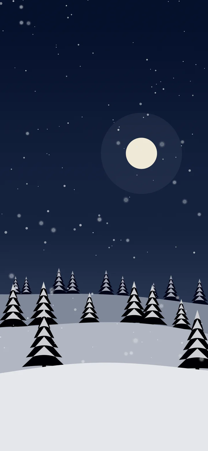 Navy Snowy Forest wallpaper for iPhone and Android