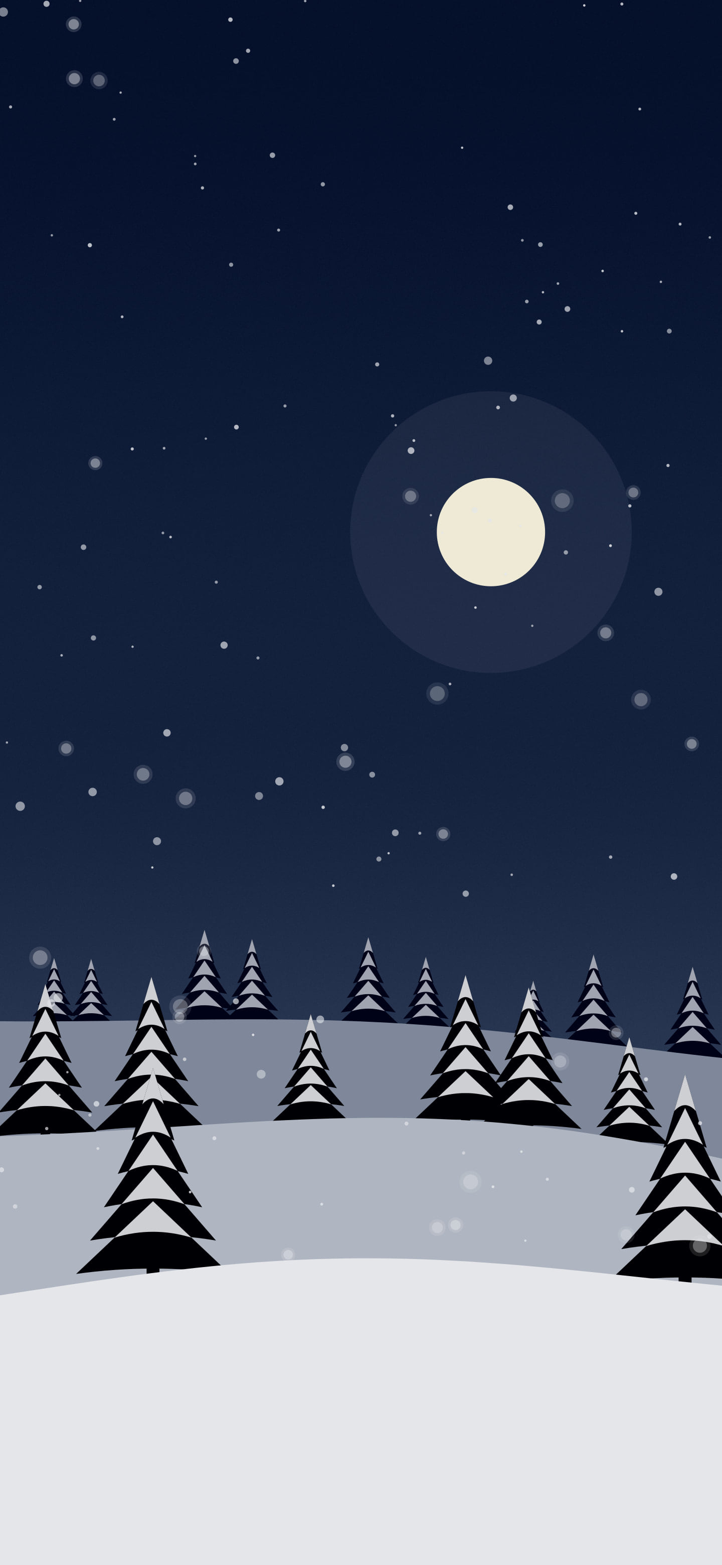Navy Snowy Forest wallpaper for iPhone and Android