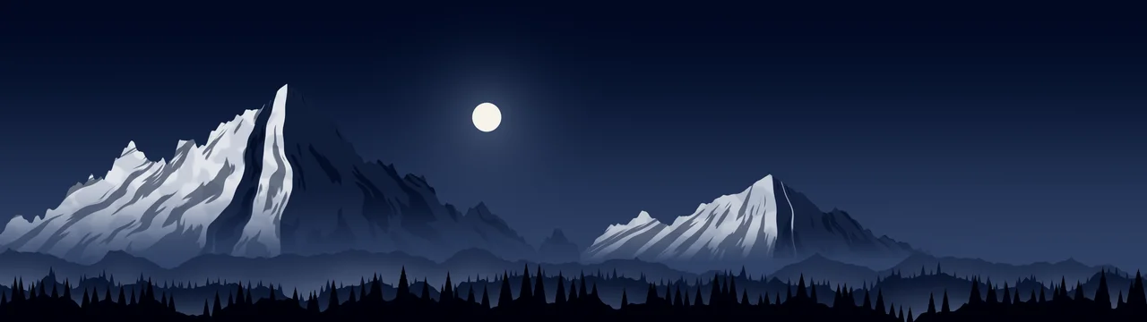 Navy Snowy Mountain Peak dual monitor wallpaper, 7680 × 2160