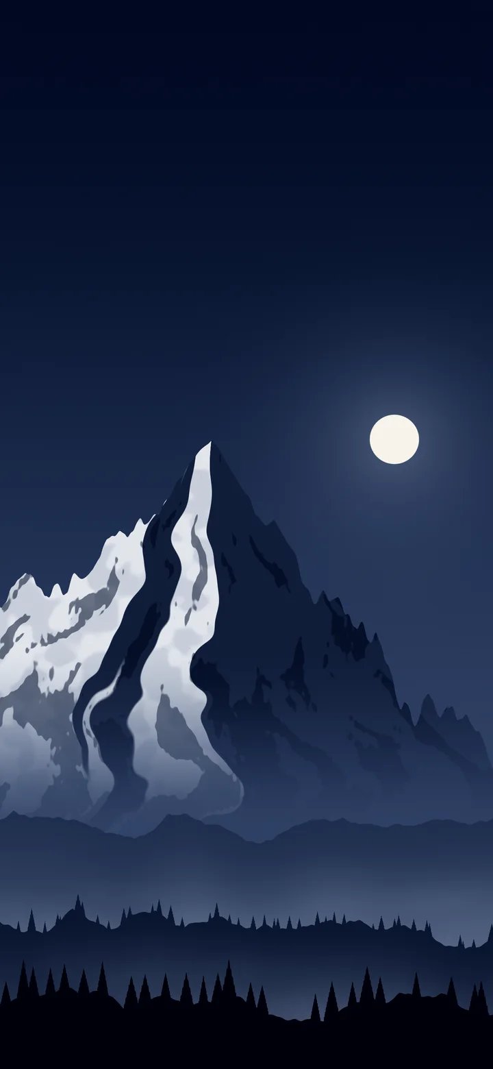 Navy Snowy Mountain Peak wallpaper for iPhone and Android