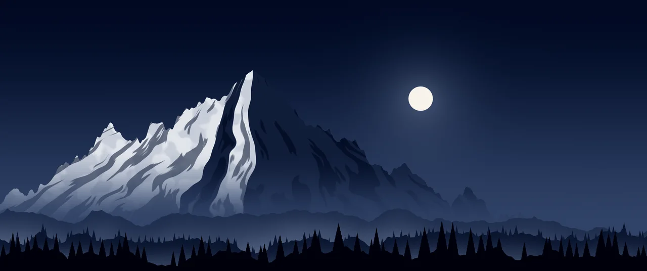 Navy Snowy Mountain Peak ultrawide wallpaper, 3440 × 1440