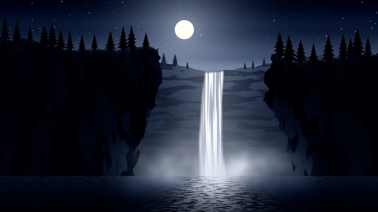 Navy Waterfall desktop wallpaper in 4K