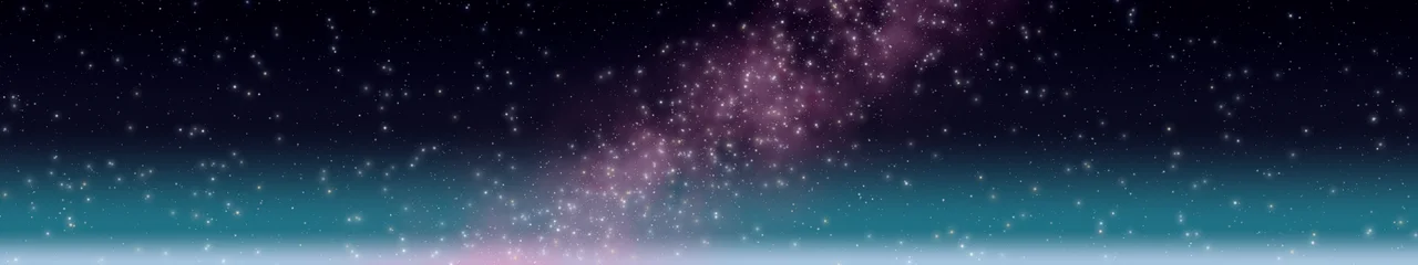 Neon Cyber Milky Way Galaxy triple monitor wallpaper, 7680 × 1440