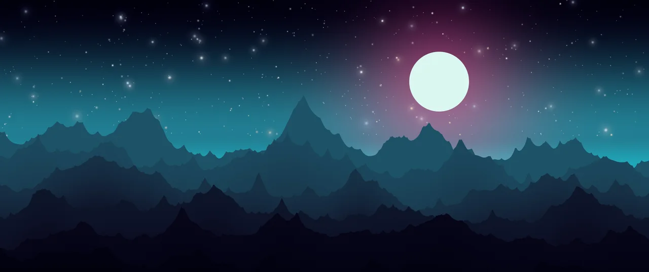 Neon Cyber Minimalist Mountain Landscape ultrawide wallpaper, 3440 × 1440