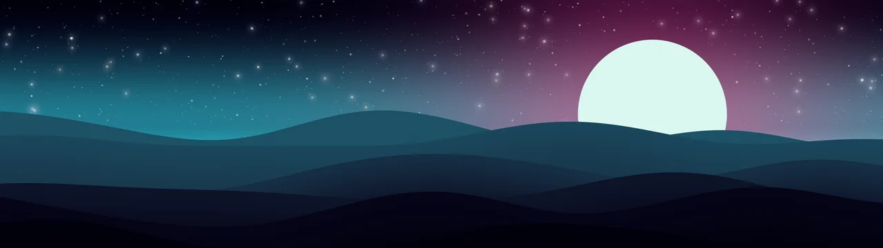 Neon Cyber Minimalist Sunset Hills dual monitor wallpaper, 7680 × 2160