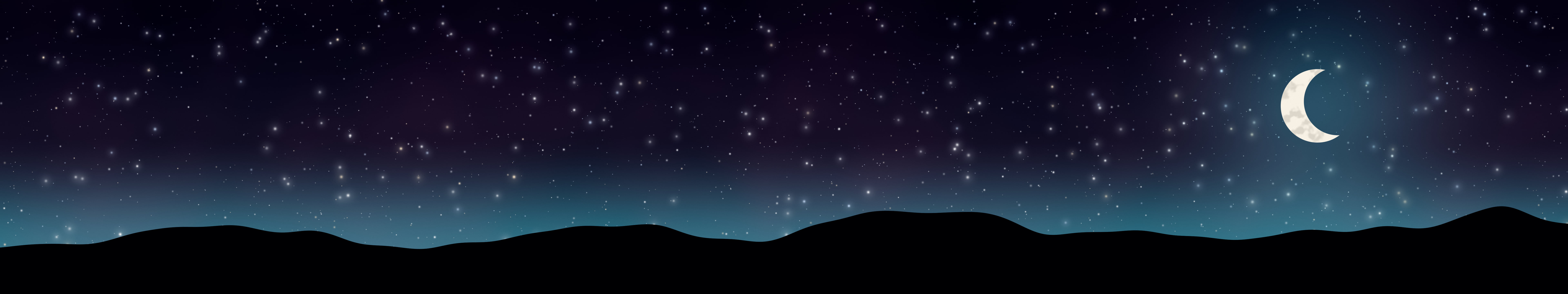 Moon Shape Star Neon Cyber Moon and Stars Night Sky Wallpaper – 4K & iPhone