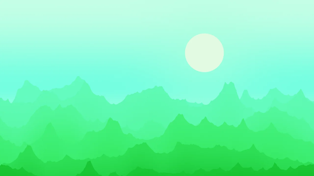 Neon Green Minimalist Mountain Landscape desktop wallpaper in 4K