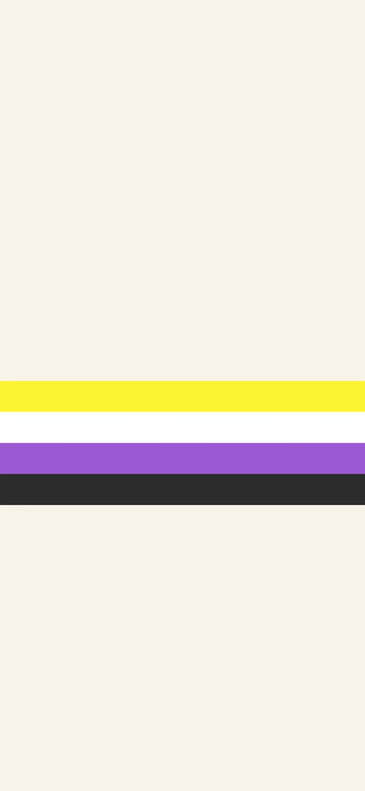 Nonbinary Minimalist Pride Stripe wallpaper for iPhone and Android