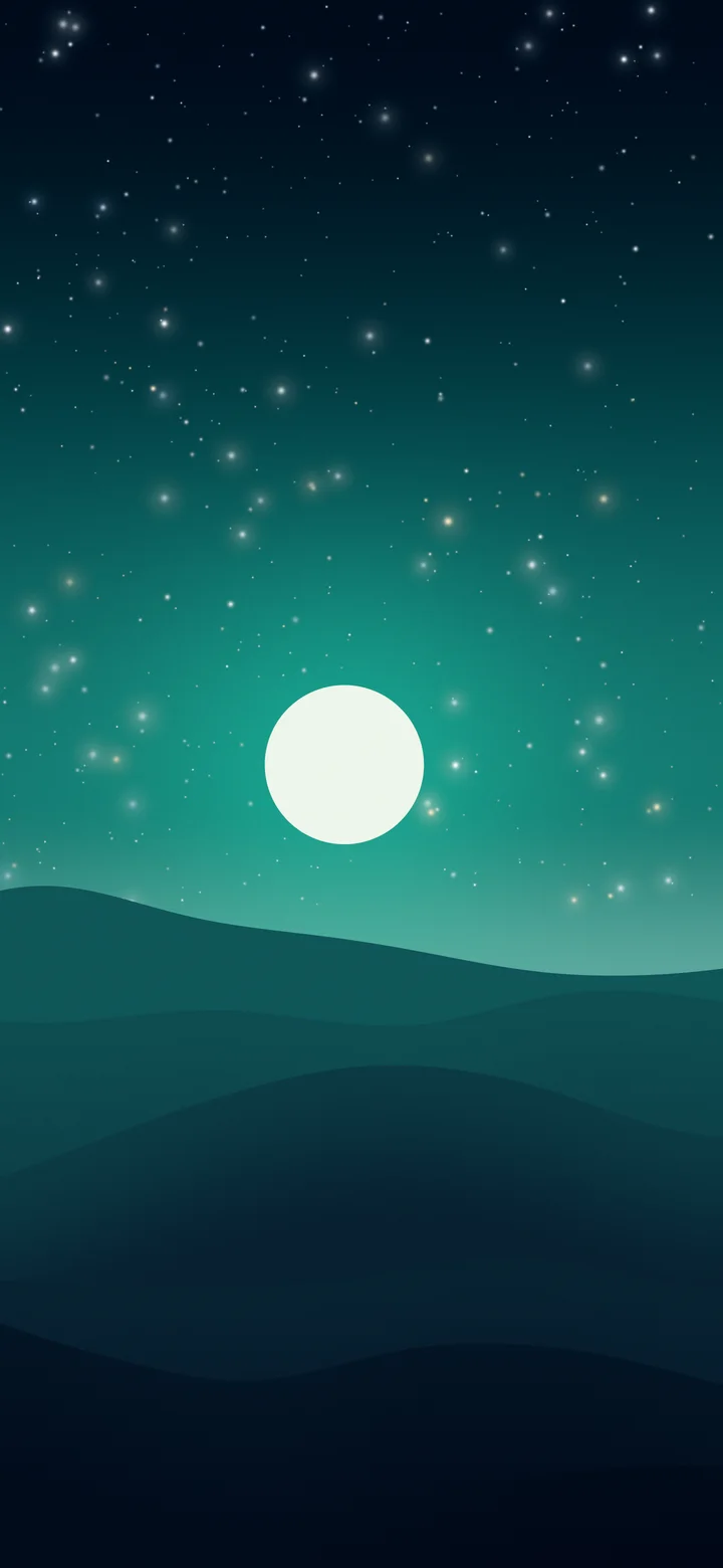 Northern Lights Minimalist Desert Dunes wallpaper for iPhone and Android