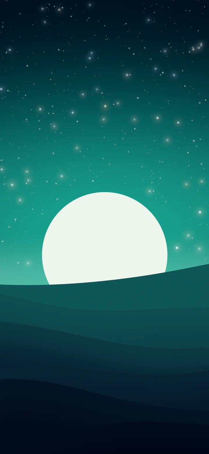 Northern Lights Minimalist Sunset Hills wallpaper for iPhone and Android