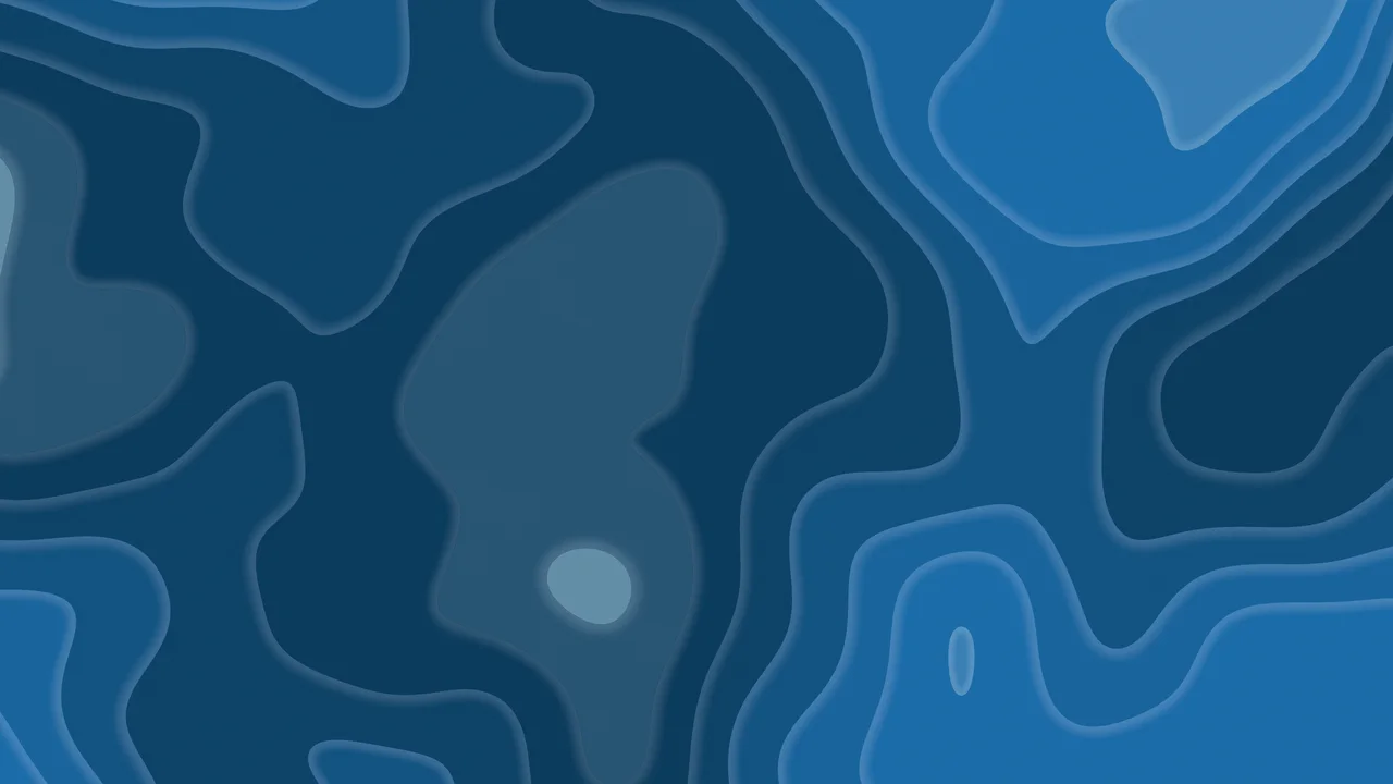 Ocean Blue Layered Topographic desktop wallpaper in 4K