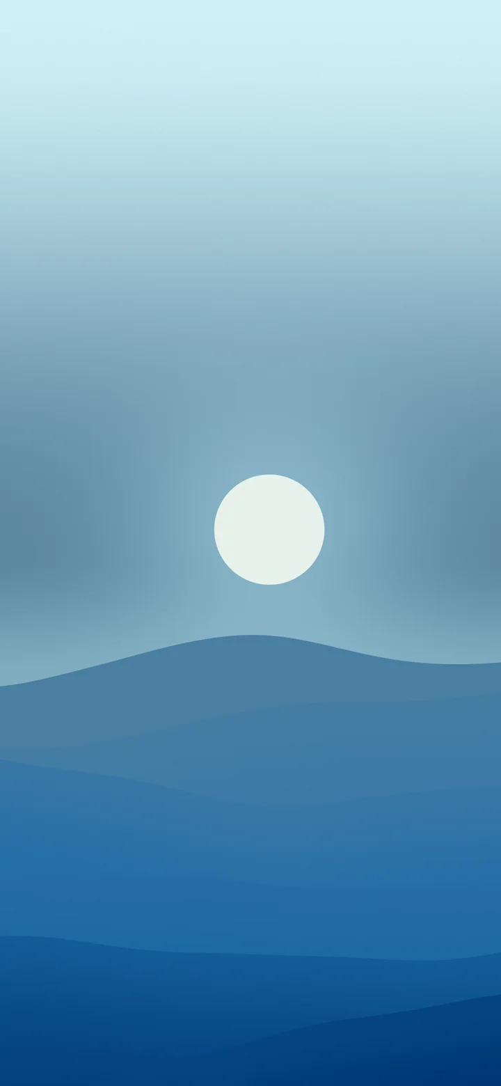 Ocean Blue Minimalist Desert Dunes wallpaper for iPhone and Android