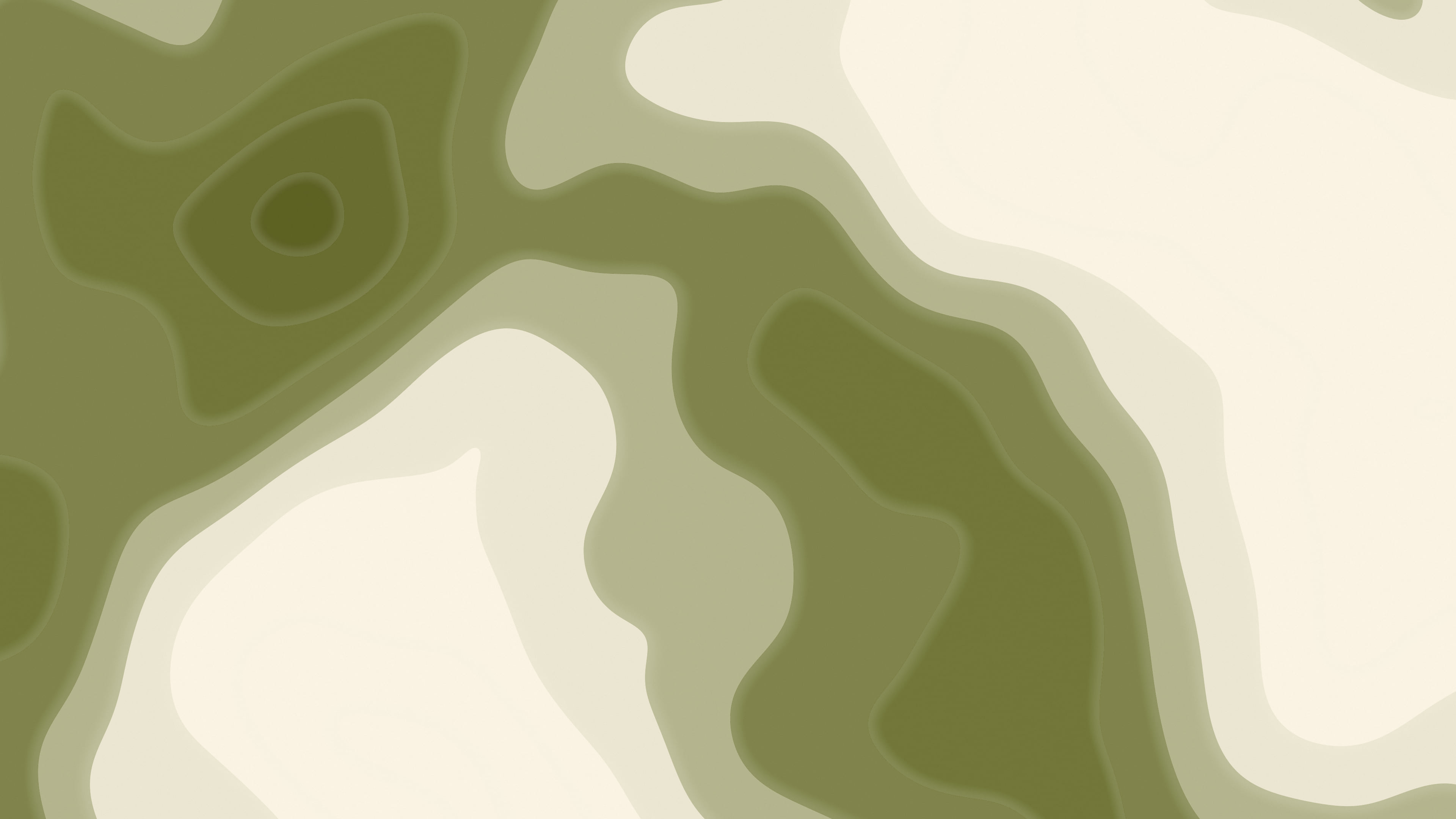 Olive and Cream Layered Topographic desktop wallpaper in 4K