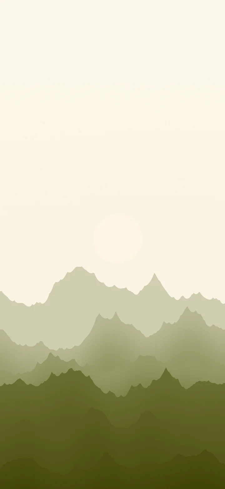 Olive and Cream Minimalist Mountain Landscape wallpaper for iPhone and Android