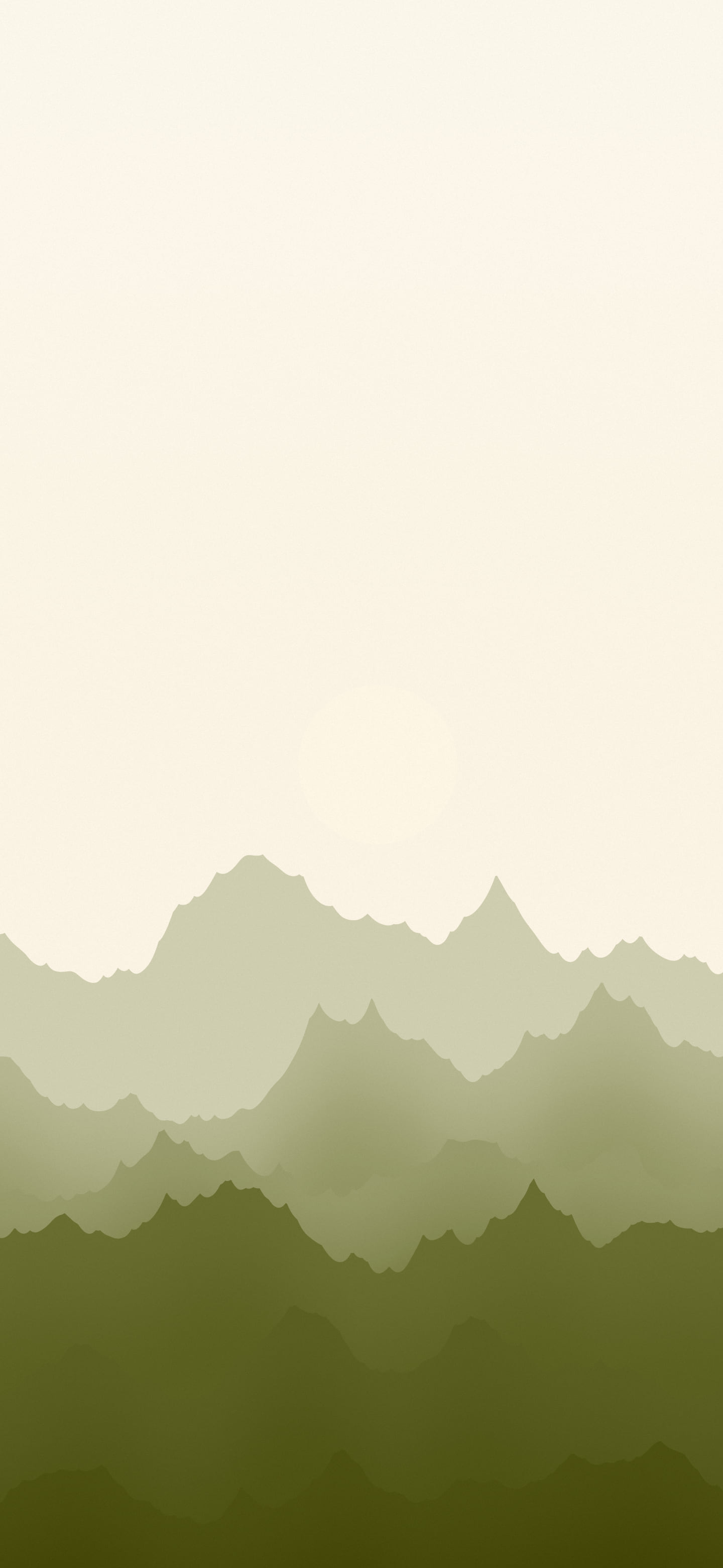 Olive and Cream Minimalist Mountain Landscape wallpaper for iPhone and Android