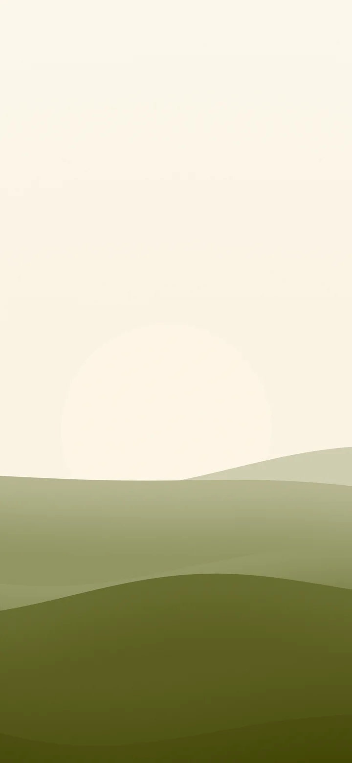 Olive and Cream Minimalist Sunset Hills wallpaper for iPhone and Android