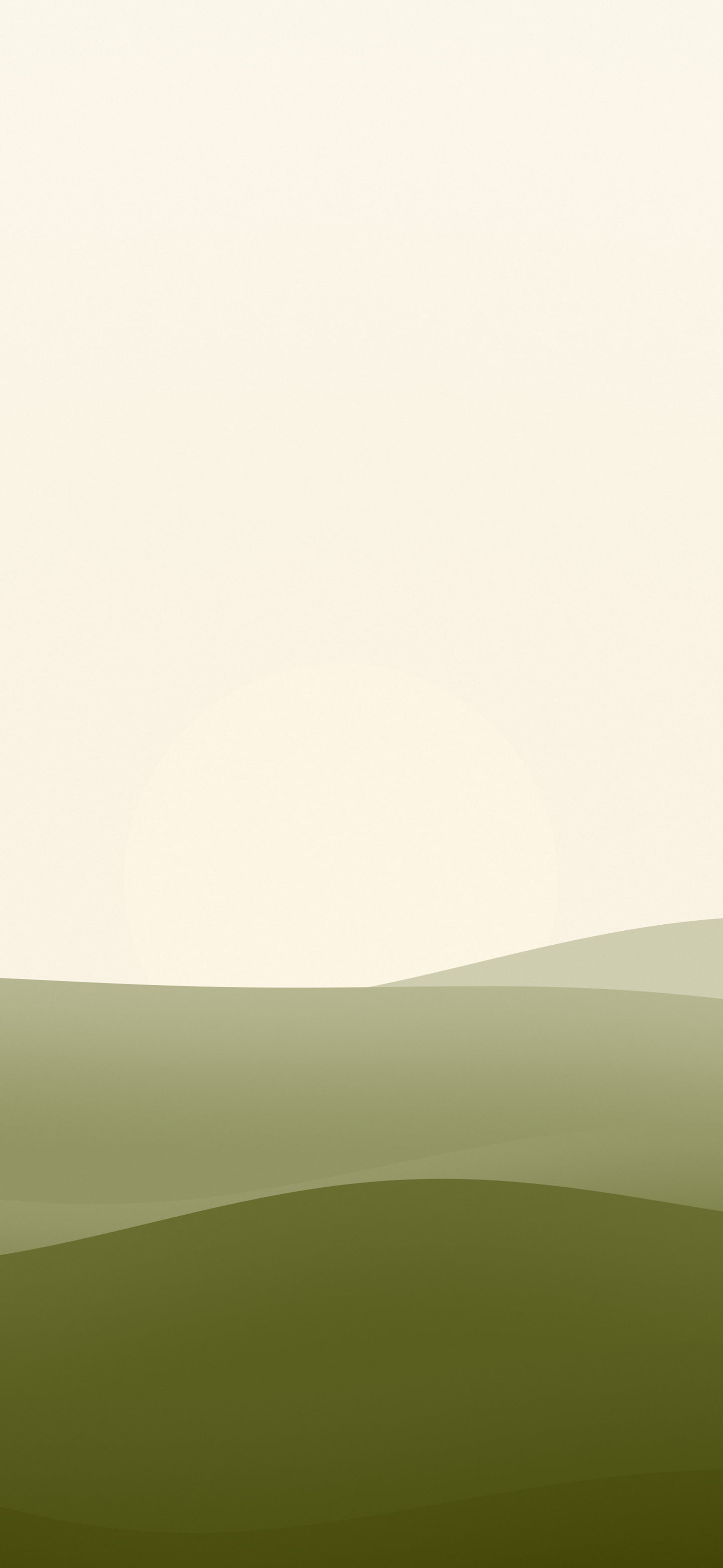 Olive and Cream Minimalist Sunset Hills wallpaper for iPhone and Android