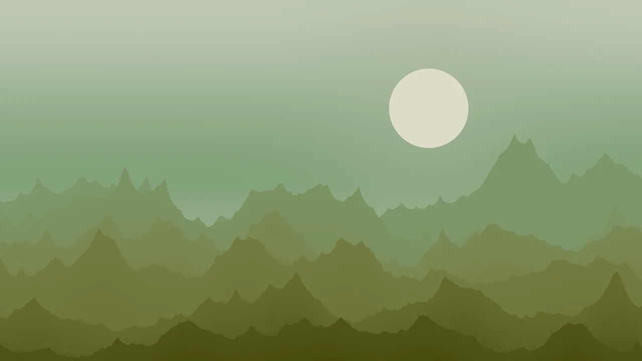 Olive Minimalist Mountain Landscape desktop wallpaper in 4K