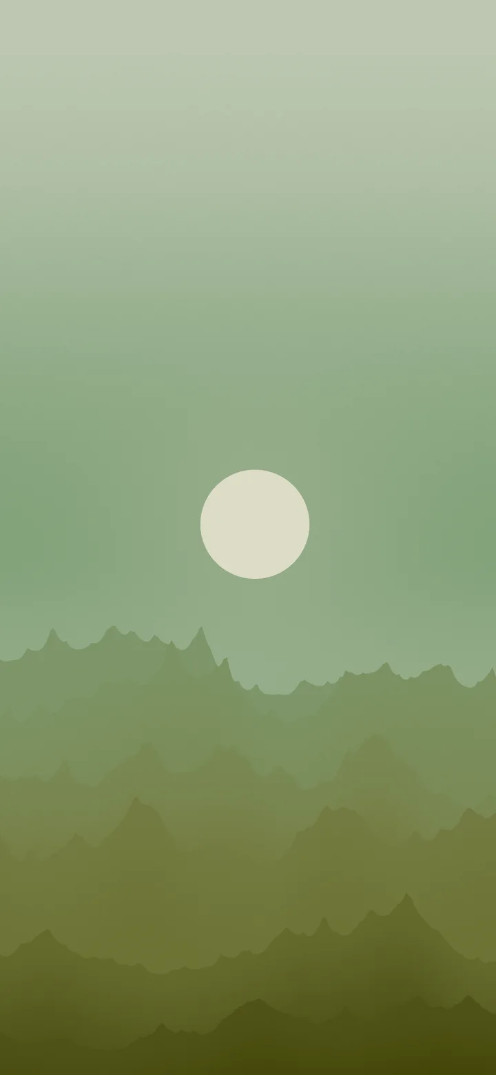 Olive Minimalist Mountain Landscape wallpaper for iPhone and Android