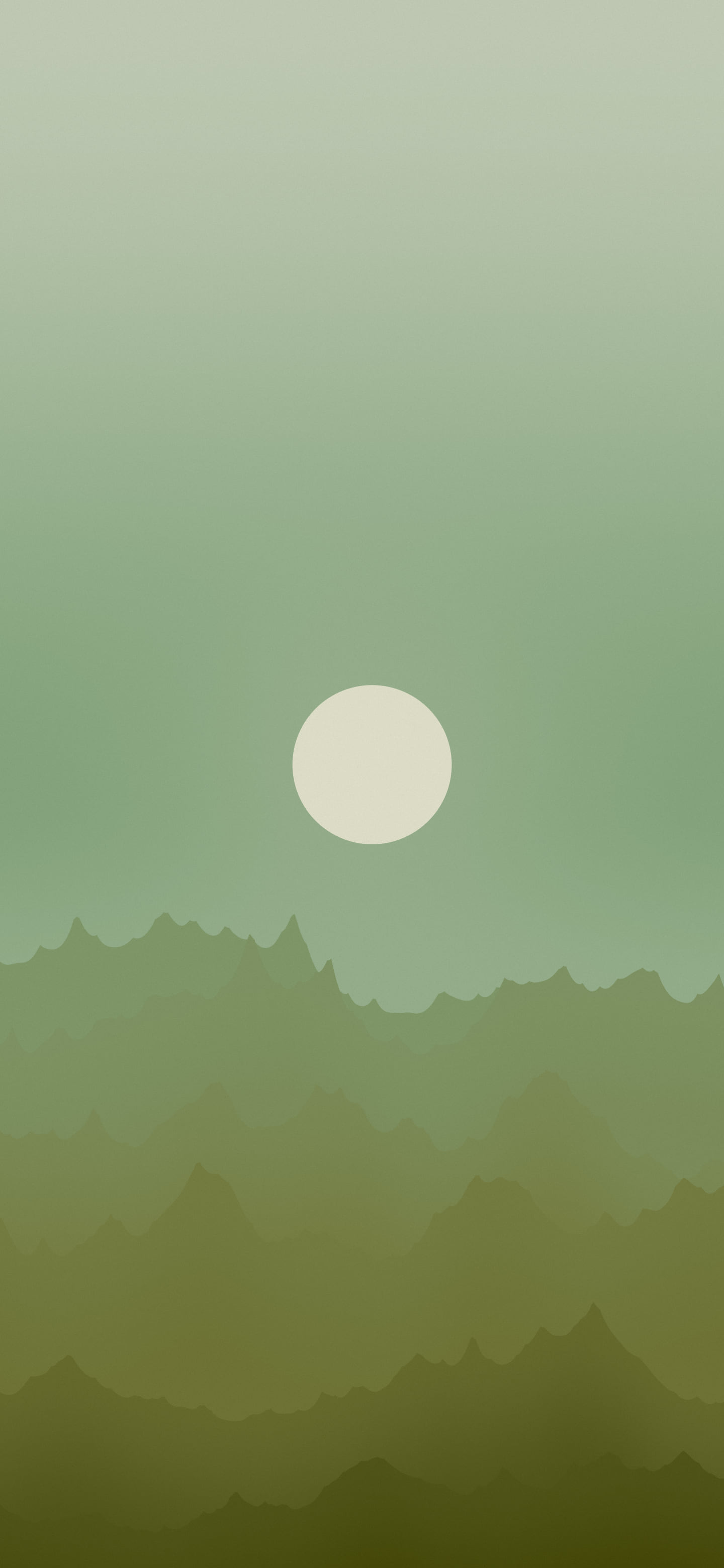 Olive Minimalist Mountain Landscape wallpaper for iPhone and Android