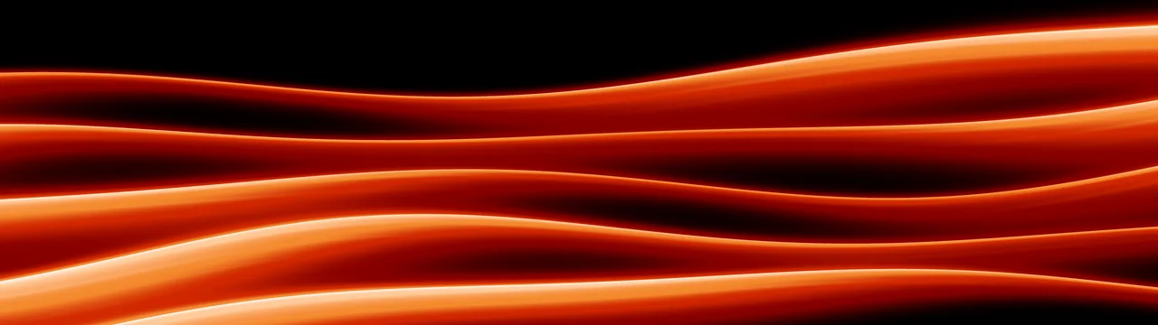 Orange Abstract Wave dual monitor wallpaper, 7680 × 2160