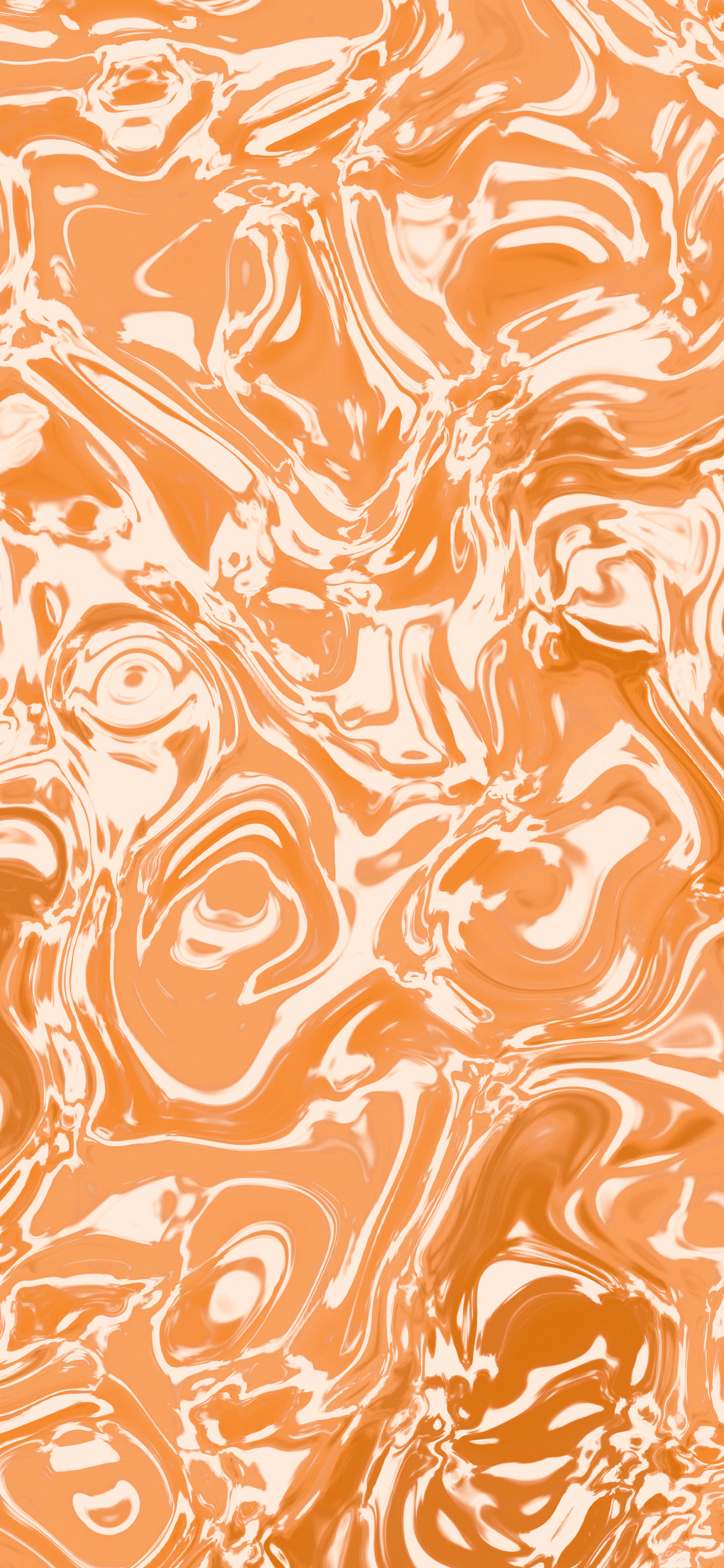 Orange and Cream Liquid Marble wallpaper for iPhone and Android