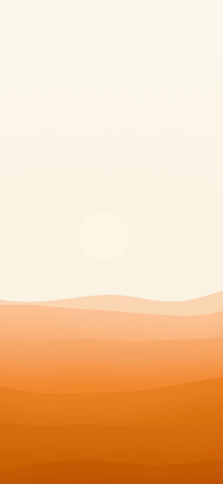 Orange and Cream Minimalist Desert Dunes wallpaper for iPhone and Android