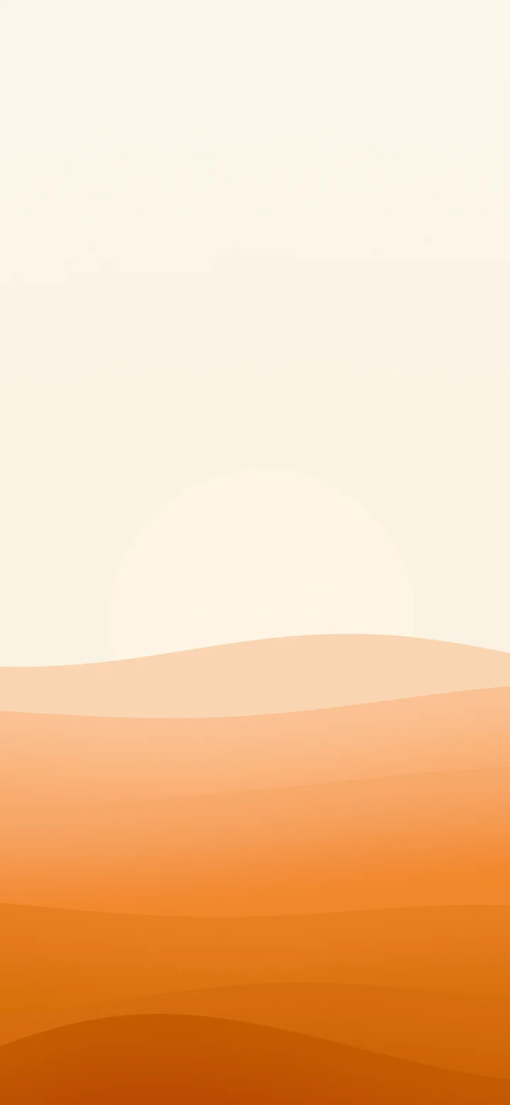 Orange and Cream Minimalist Sunset Hills wallpaper for iPhone and Android