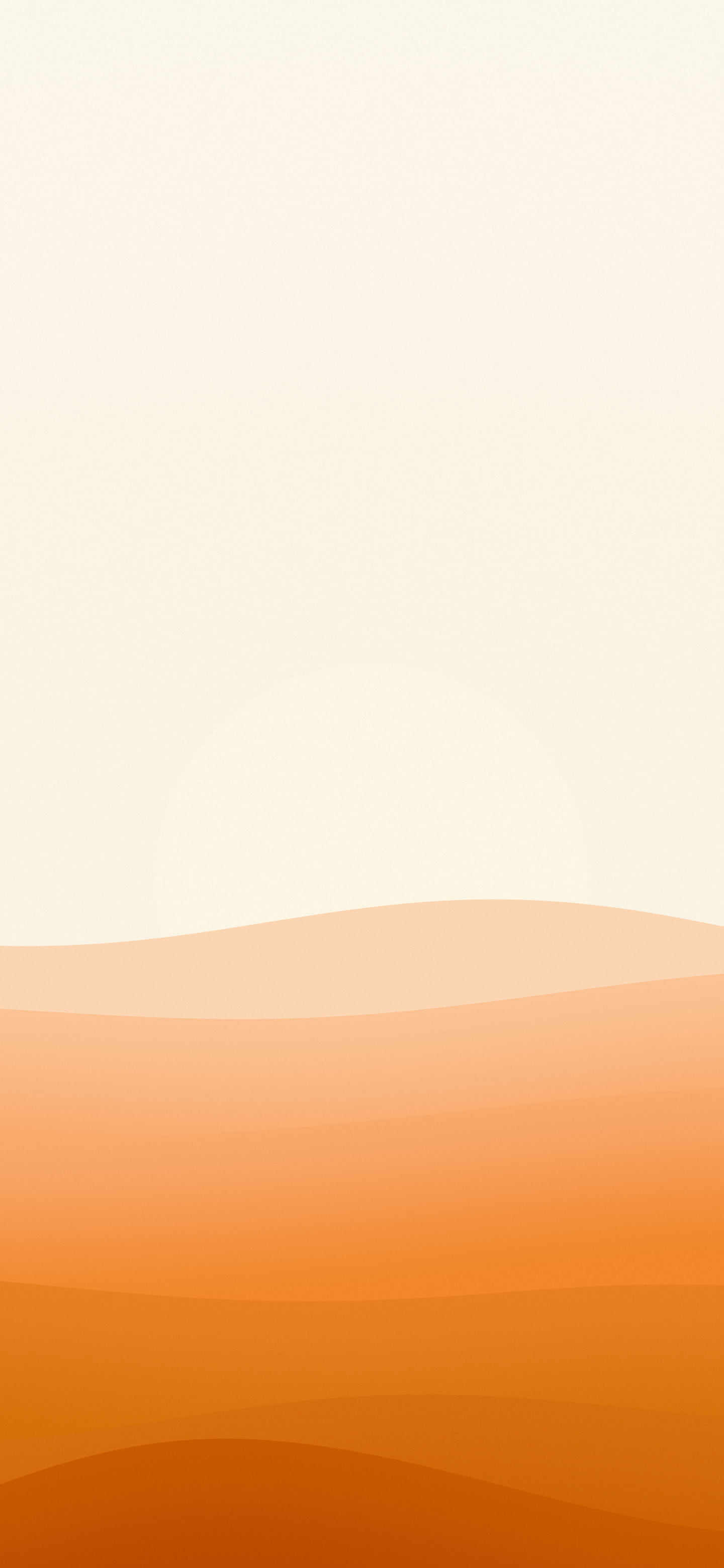 Orange and Cream Minimalist Sunset Hills wallpaper for iPhone and Android