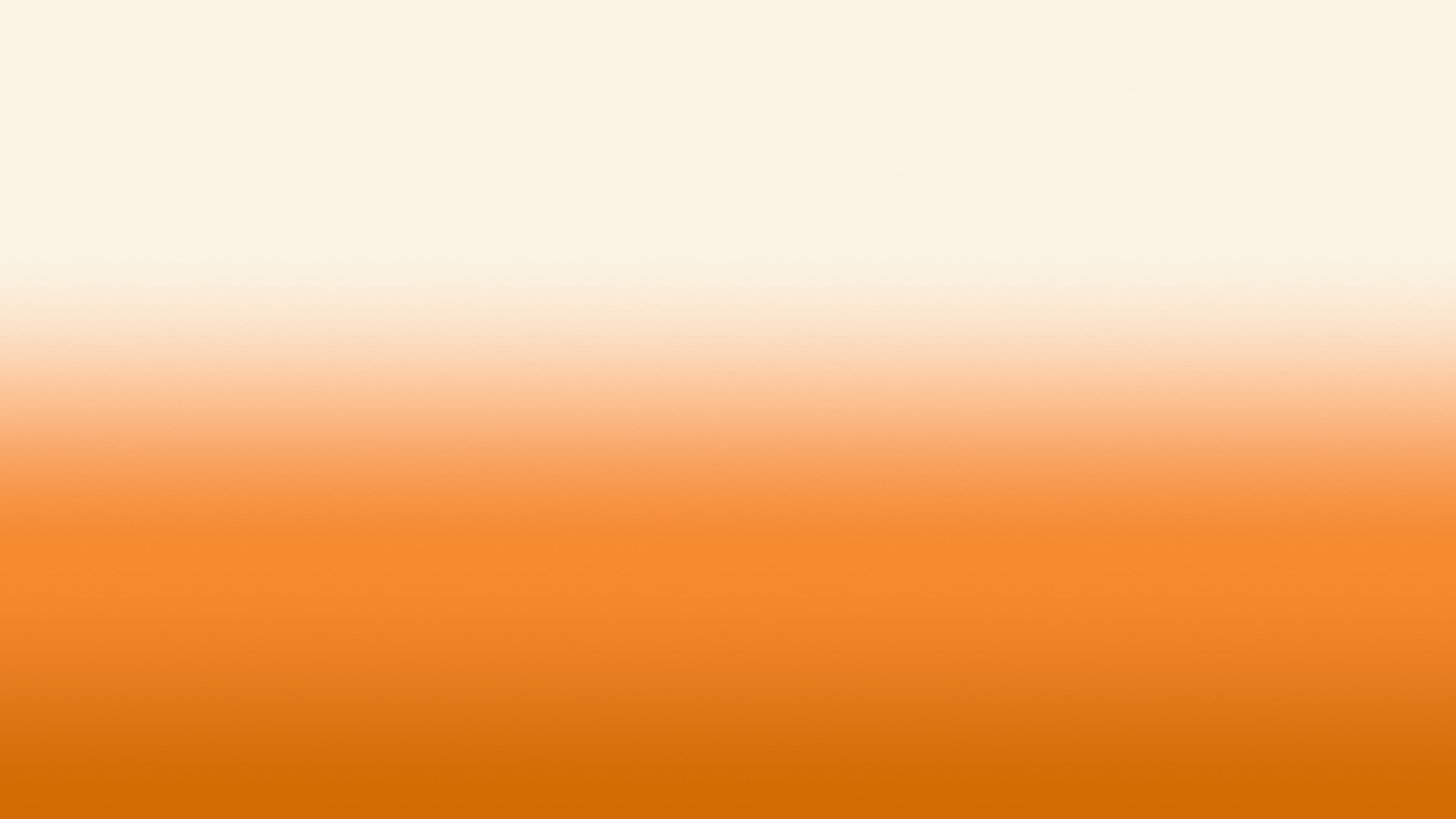 Orange and Cream Ombre Gradient desktop wallpaper in 4K