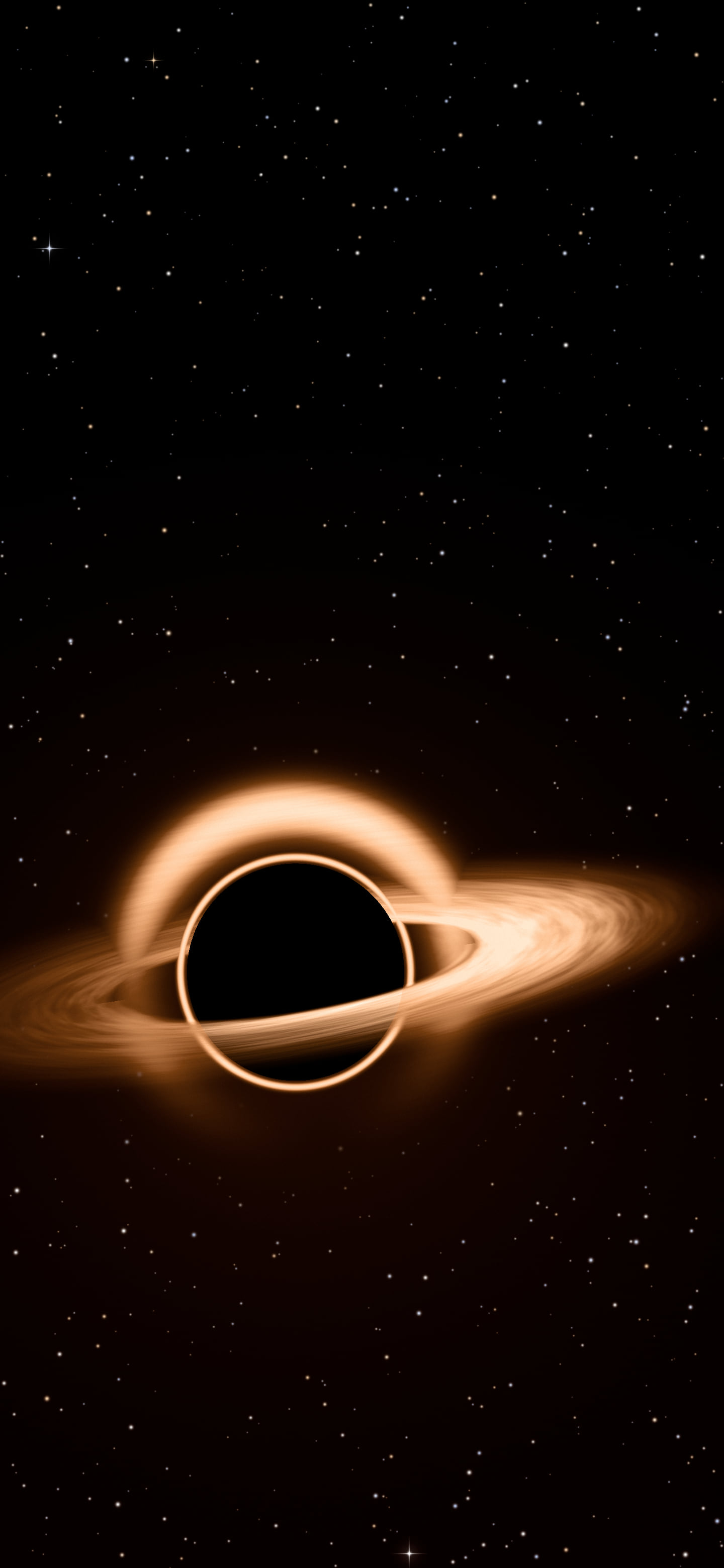 Orange Black Hole wallpaper for iPhone and Android