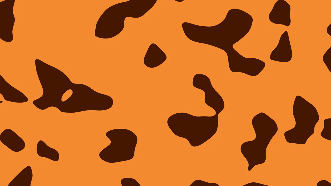 Orange Cow Print desktop wallpaper in 4K