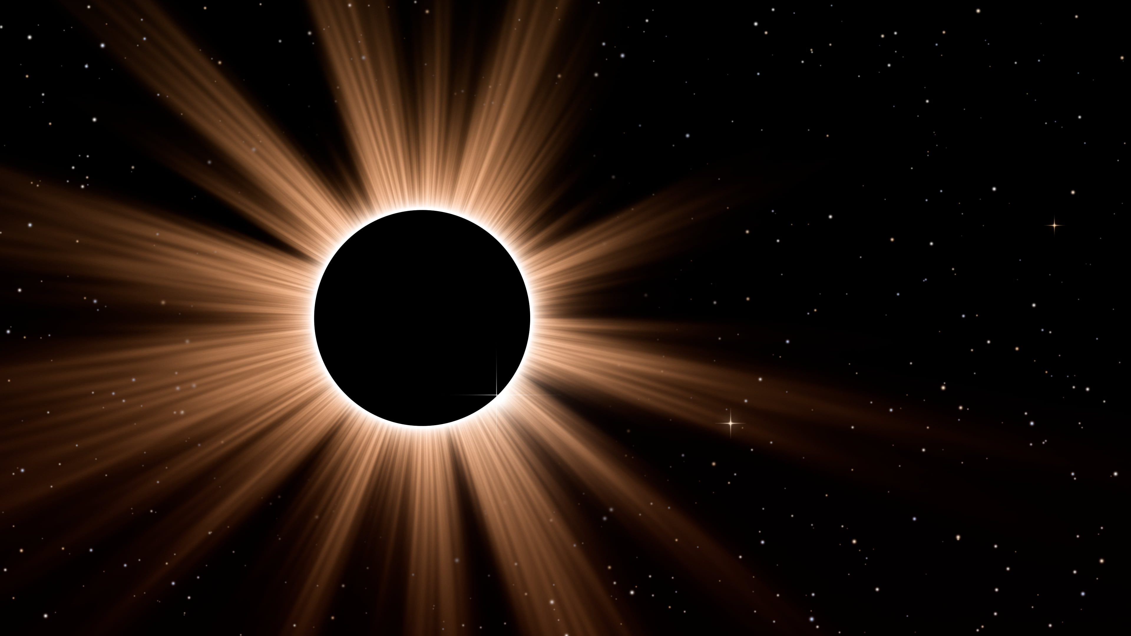 Orange Eclipse desktop wallpaper in 4K