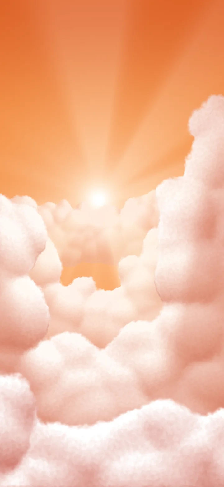 Orange Heavenly Clouds wallpaper for iPhone and Android