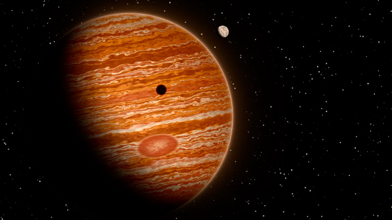 Orange Jupiter desktop wallpaper in 4K