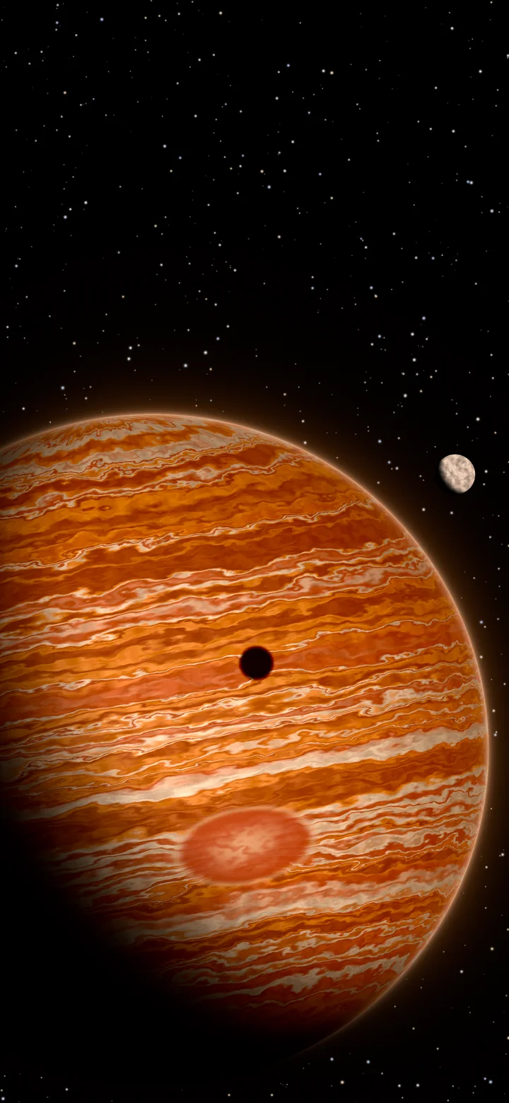 Orange Jupiter wallpaper for iPhone and Android