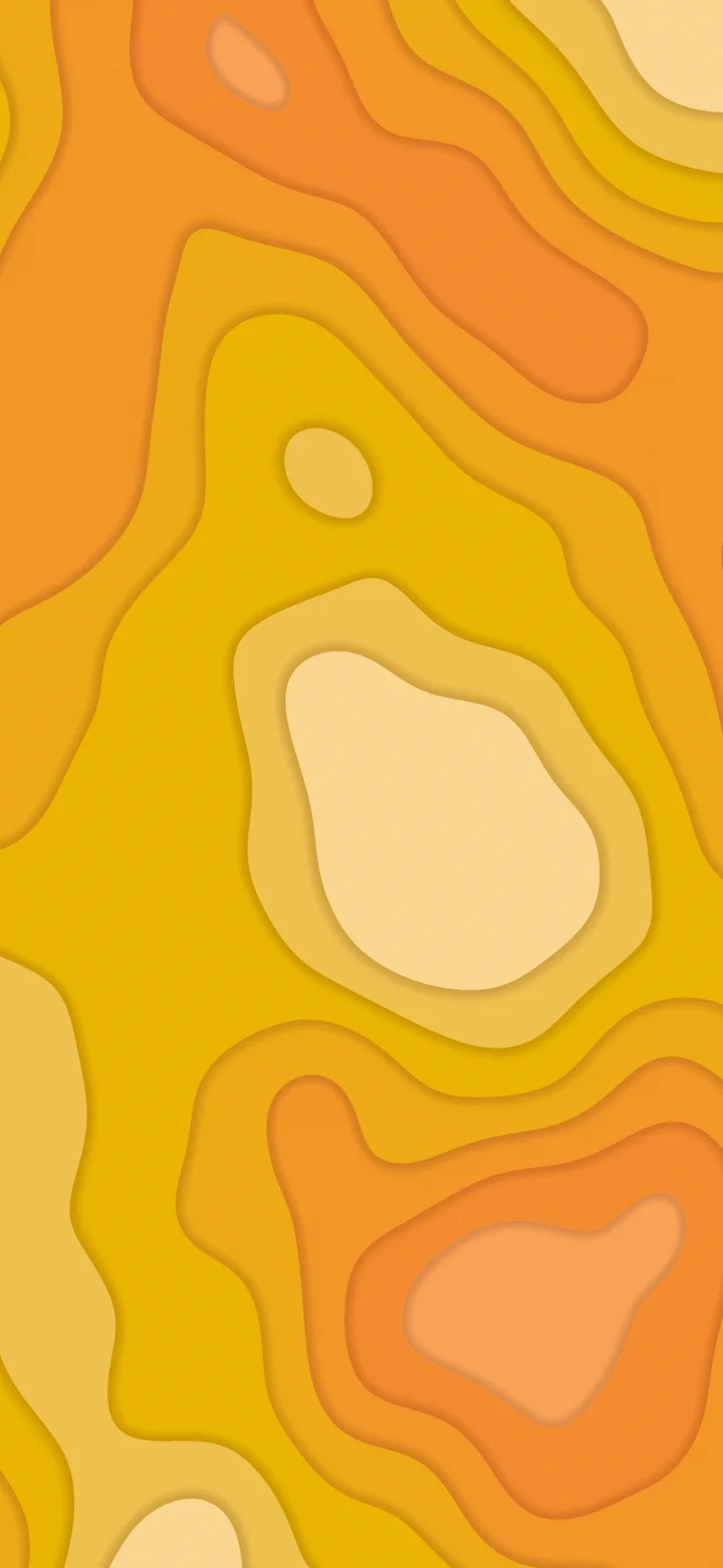 Orange Layered Topographic wallpaper for iPhone and Android