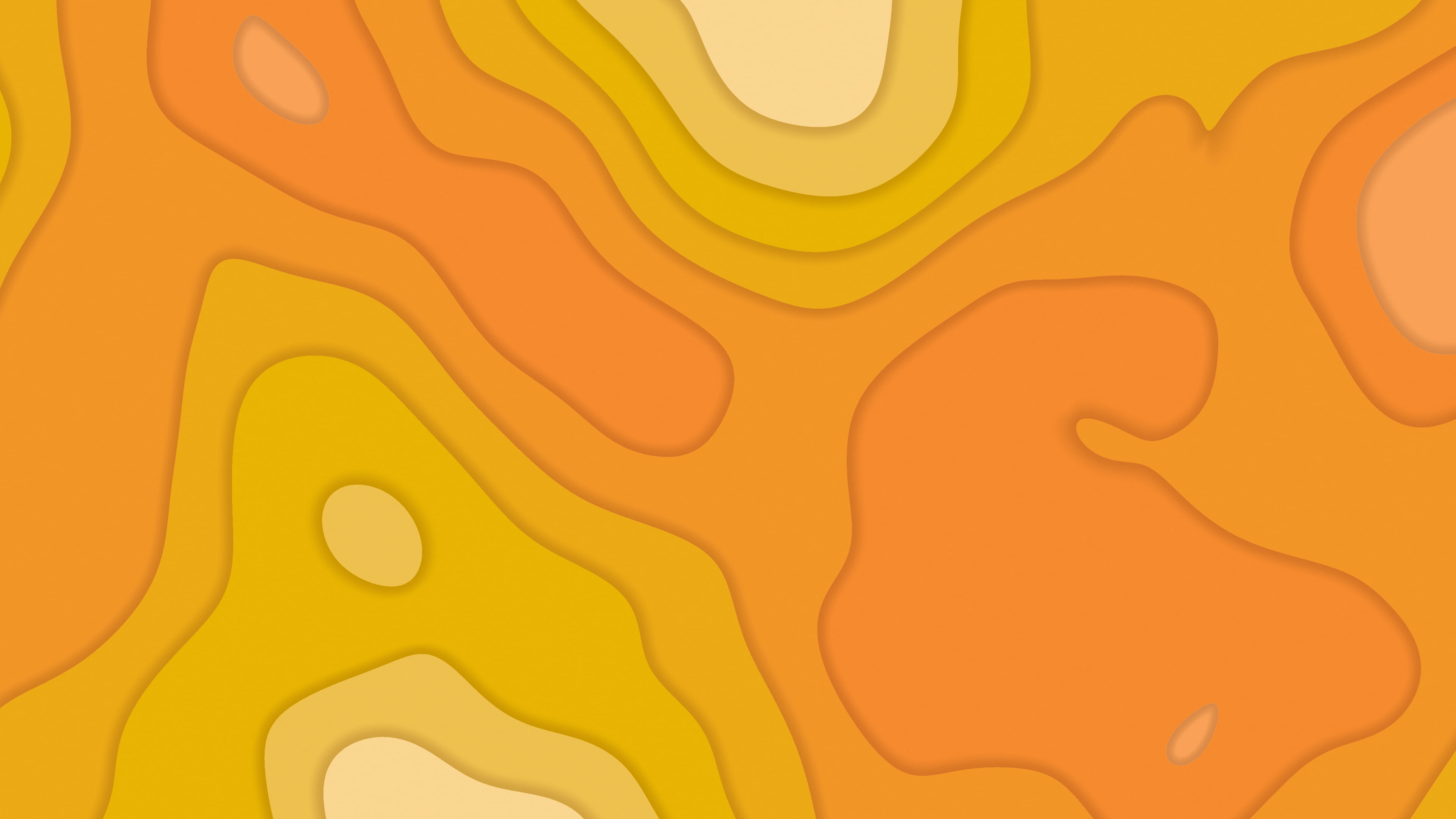 Orange Layered Topographic desktop wallpaper in 4K