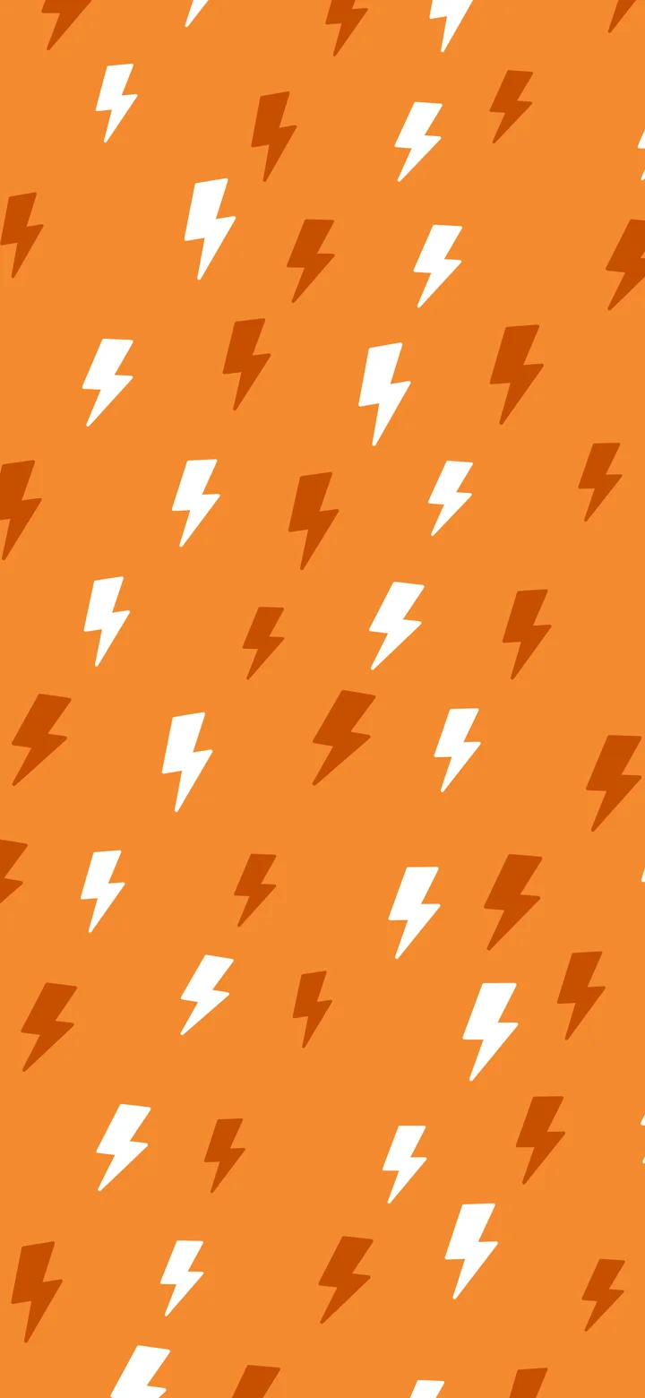 Orange Lightning Bolt Pattern wallpaper for iPhone and Android