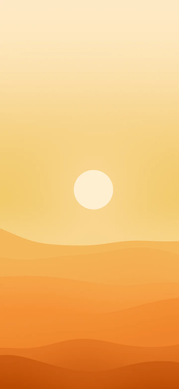 Orange Minimalist Desert Dunes wallpaper for iPhone and Android