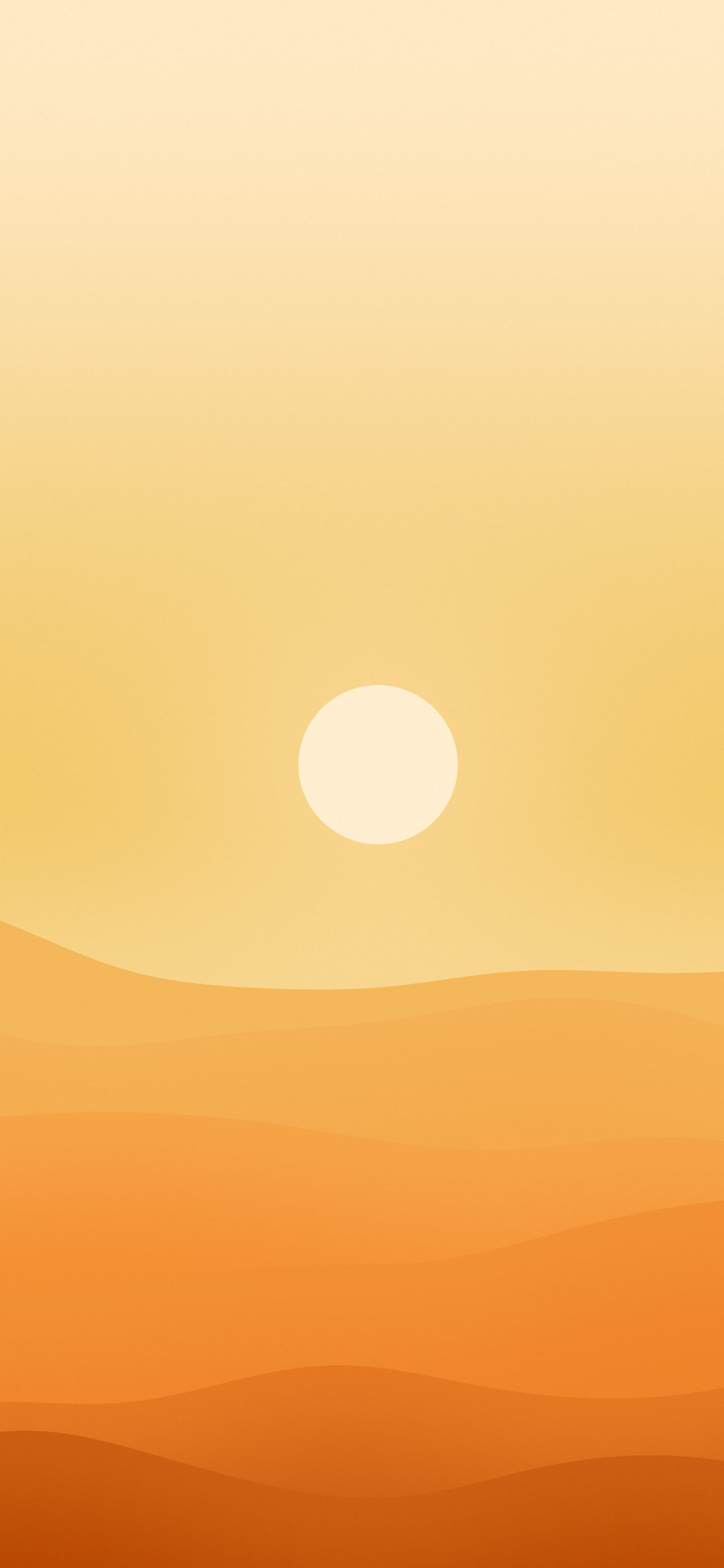 Orange Minimalist Desert Dunes wallpaper for iPhone and Android