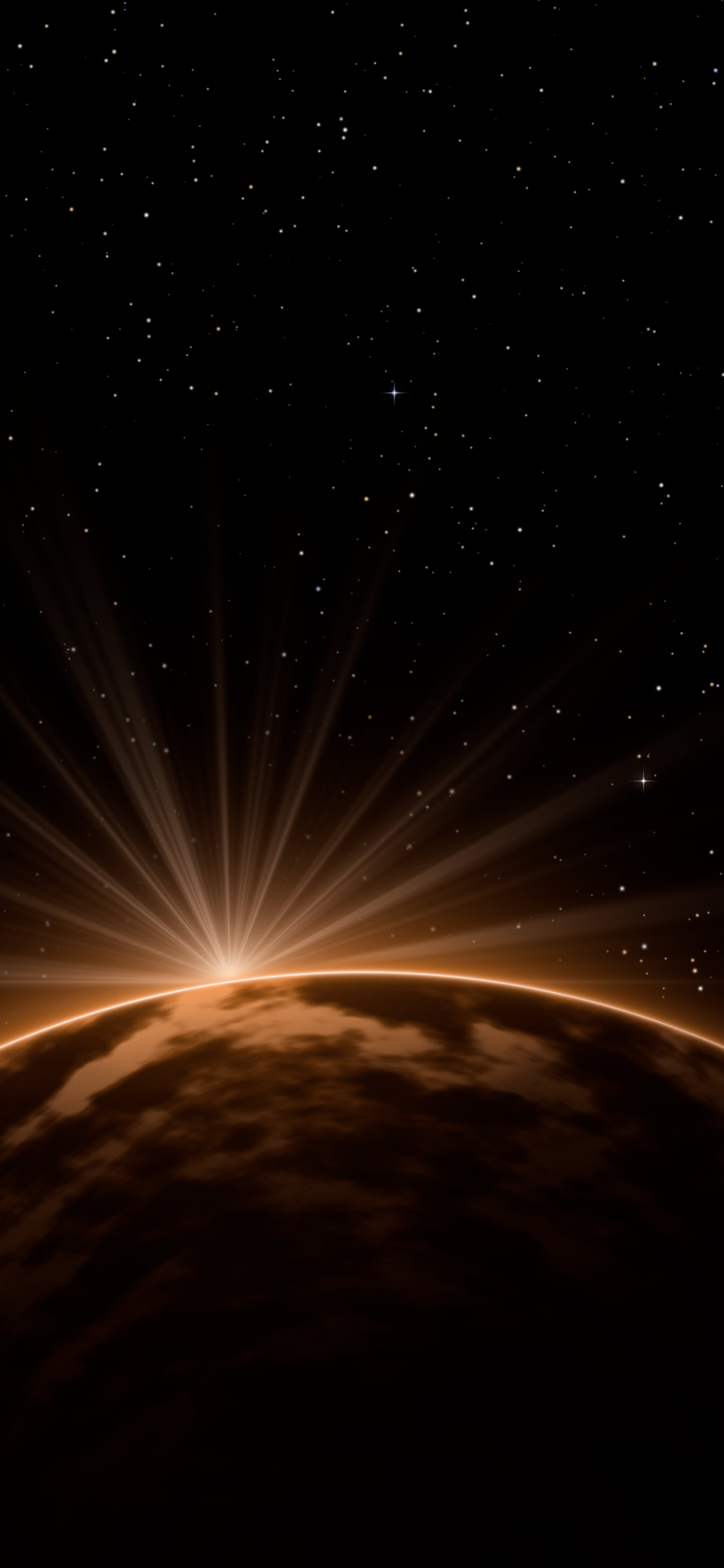 Orange Planet Horizon wallpaper for iPhone and Android