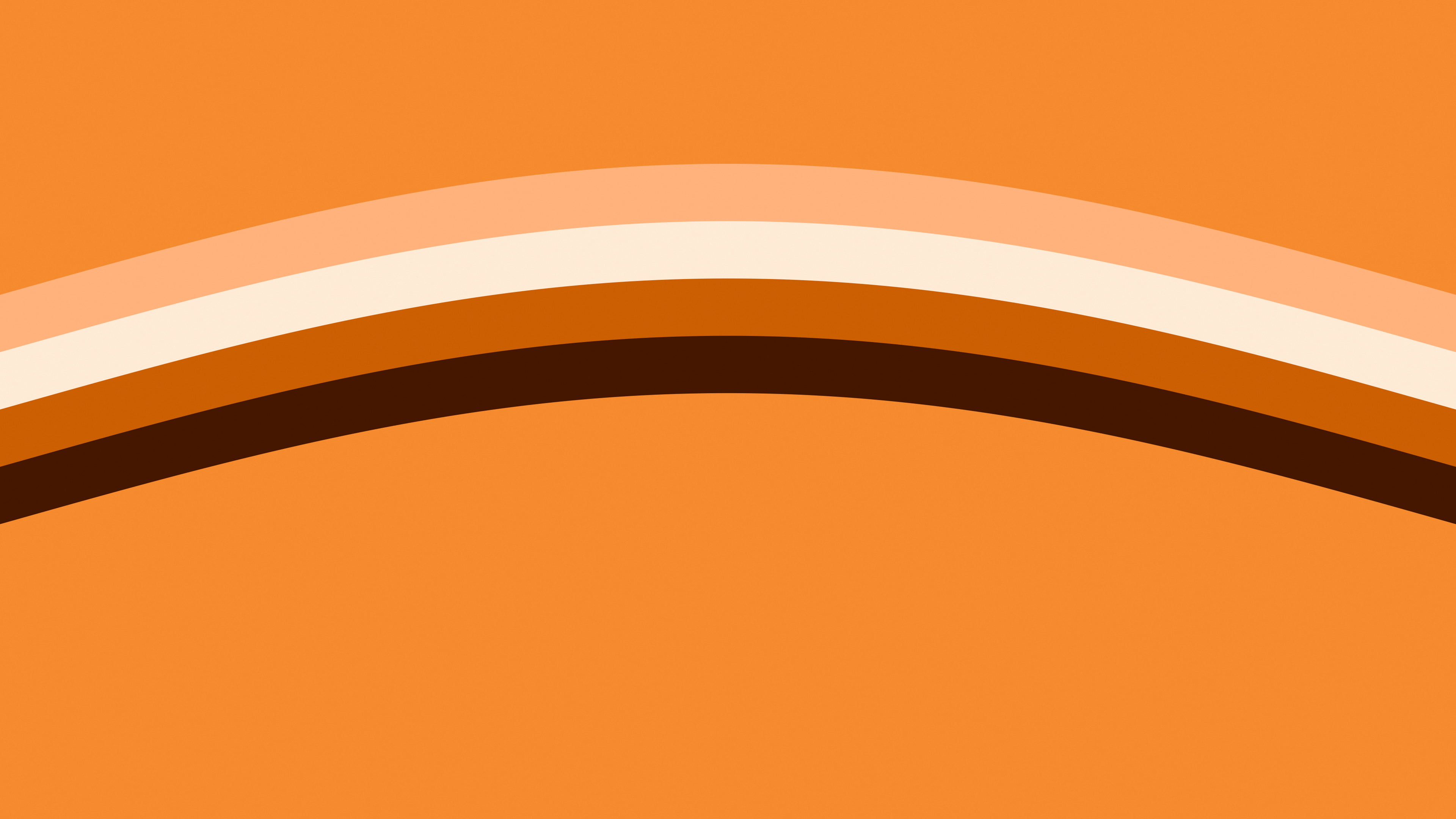 Orange Retro Stripe desktop wallpaper in 4K